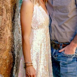 White sparkly short dress